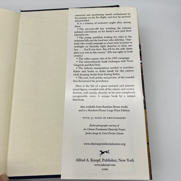 My Life - Bill Clinton - 2004 First Edition - Autobiography - Dust Jacket - Picture 10 of 10